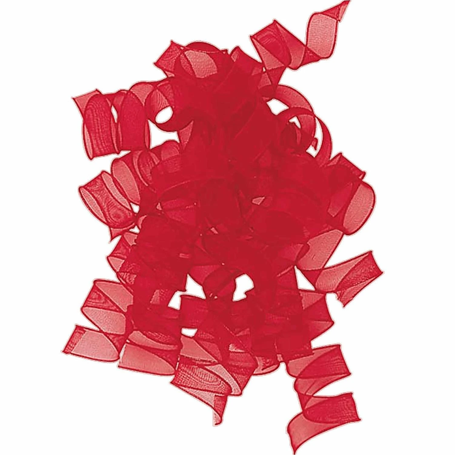 Red Sheer Curly Ribbon - 8257 Decorative Crafting Ribbon For Parties And Holidays