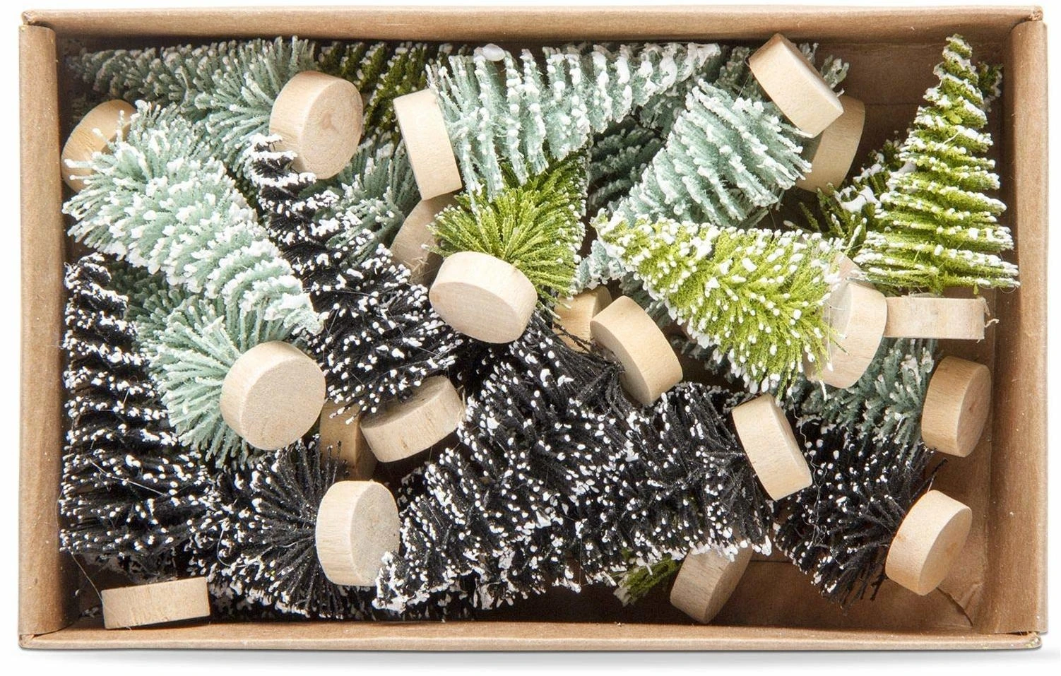 Mini Tree Set Of 24 Green Decorative Trees For Holiday Decor
