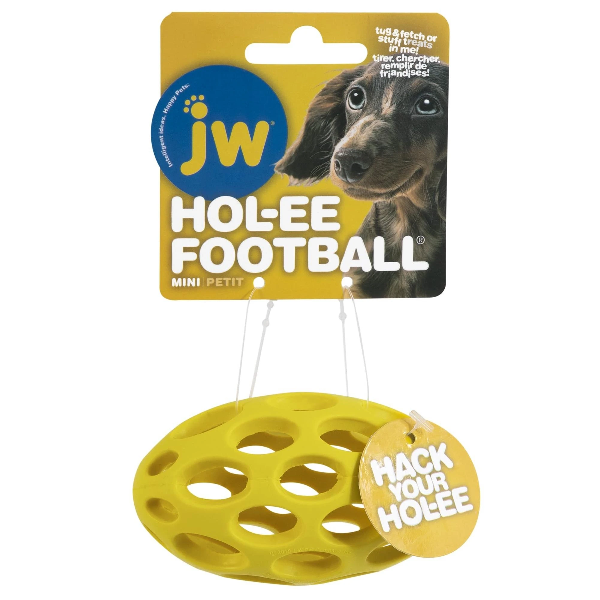 Hol-ee Football Mini Dog Toy - Durable Rubber, Perfect For Playtime