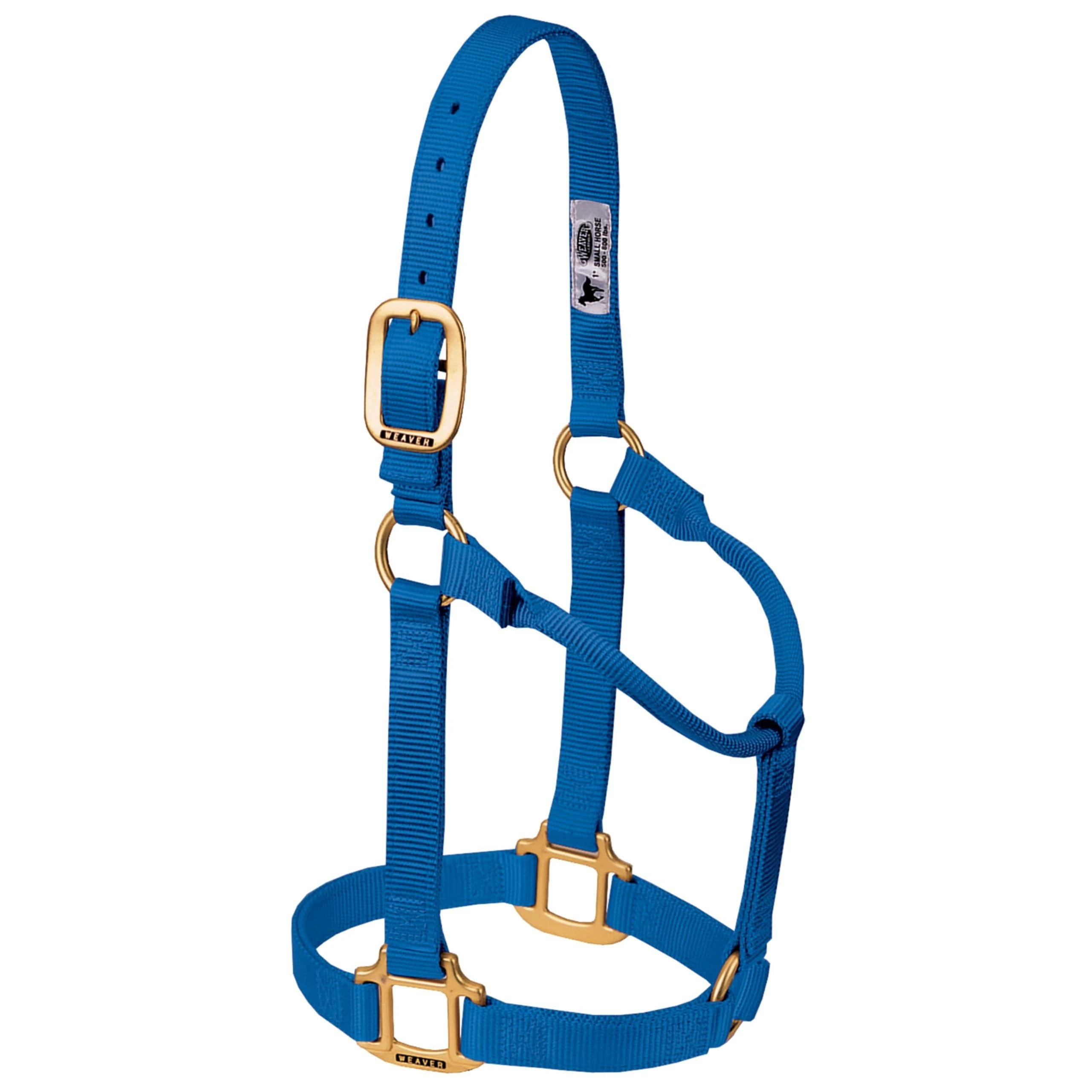 Weaver Leather Original Non Adjustable Halter (Blue, Avarage Horse/Yearling Draft)