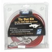 20' Dog Tie Out Kit With Durable Steel Stake And Heavy-duty Cable