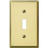 Single Toggle Wall Plate - Standard Size, Durable Plastic, White Finish