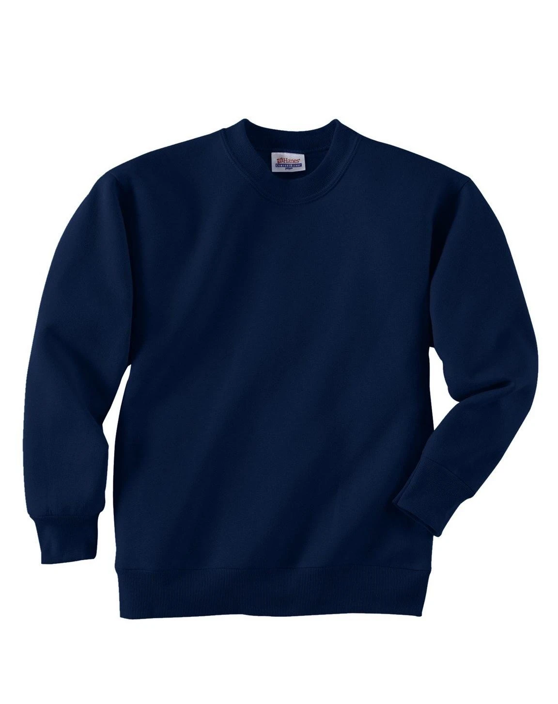 Youth 7.8 oz. ComfortBlend® EcoSmart® 50/50 Fleece Crew, Navy, Large