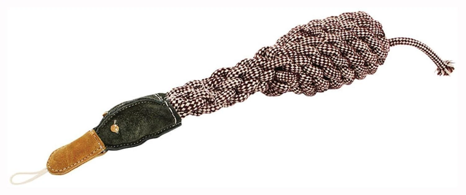 Aussie Naturals Dog Toy Duck Medium Wild Bird Rope Leather, Brown, Large (20833)