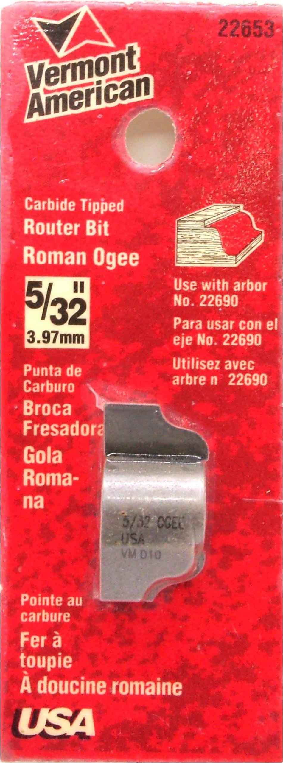 5/32" Precision Roman Ogee Router Bit for Expert Woodwork