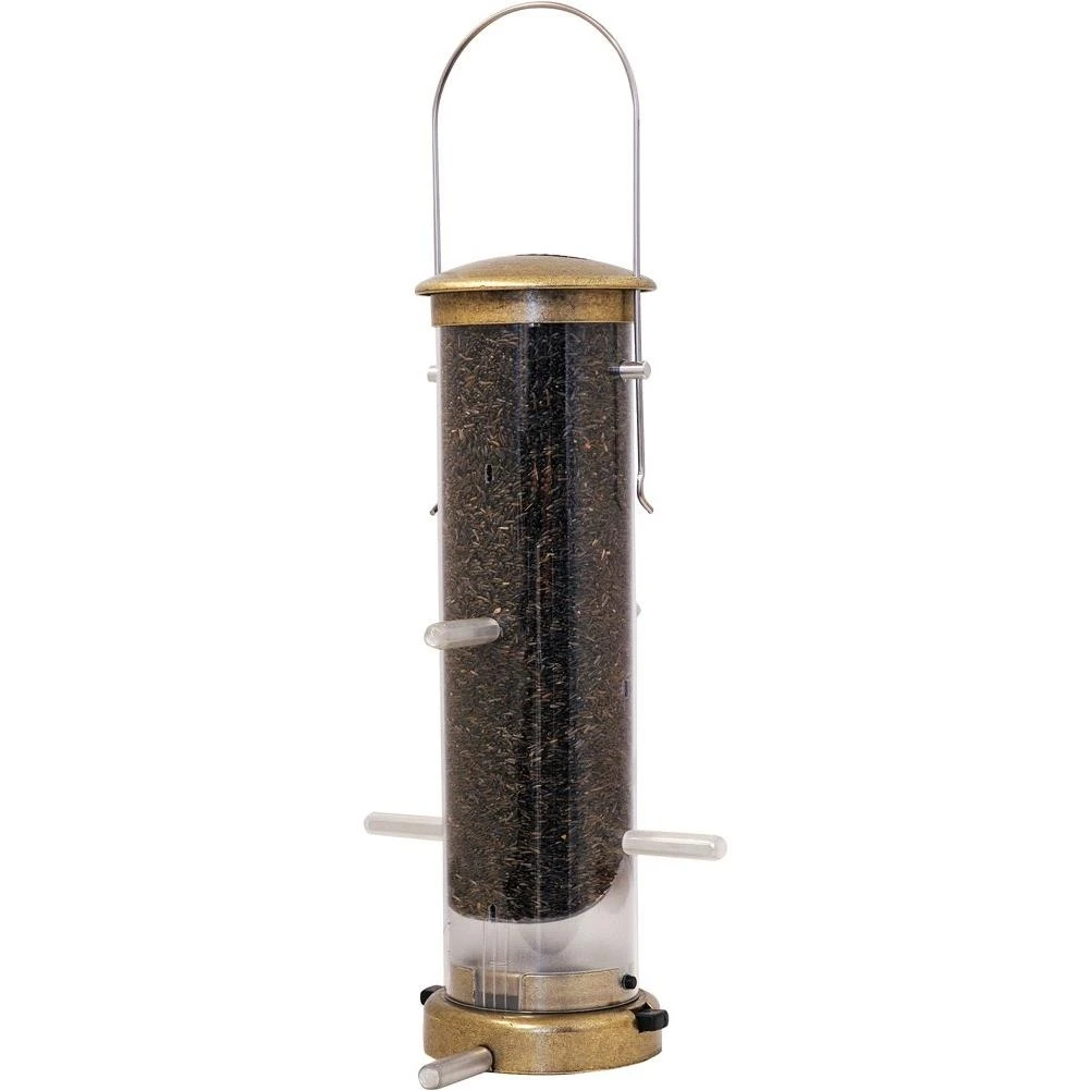 Nyjer Feeder Small 3/4 Quart Ant. Brass