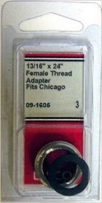 13/16 Inch Chrome Brass Adapter For Faucet And Valve Repair