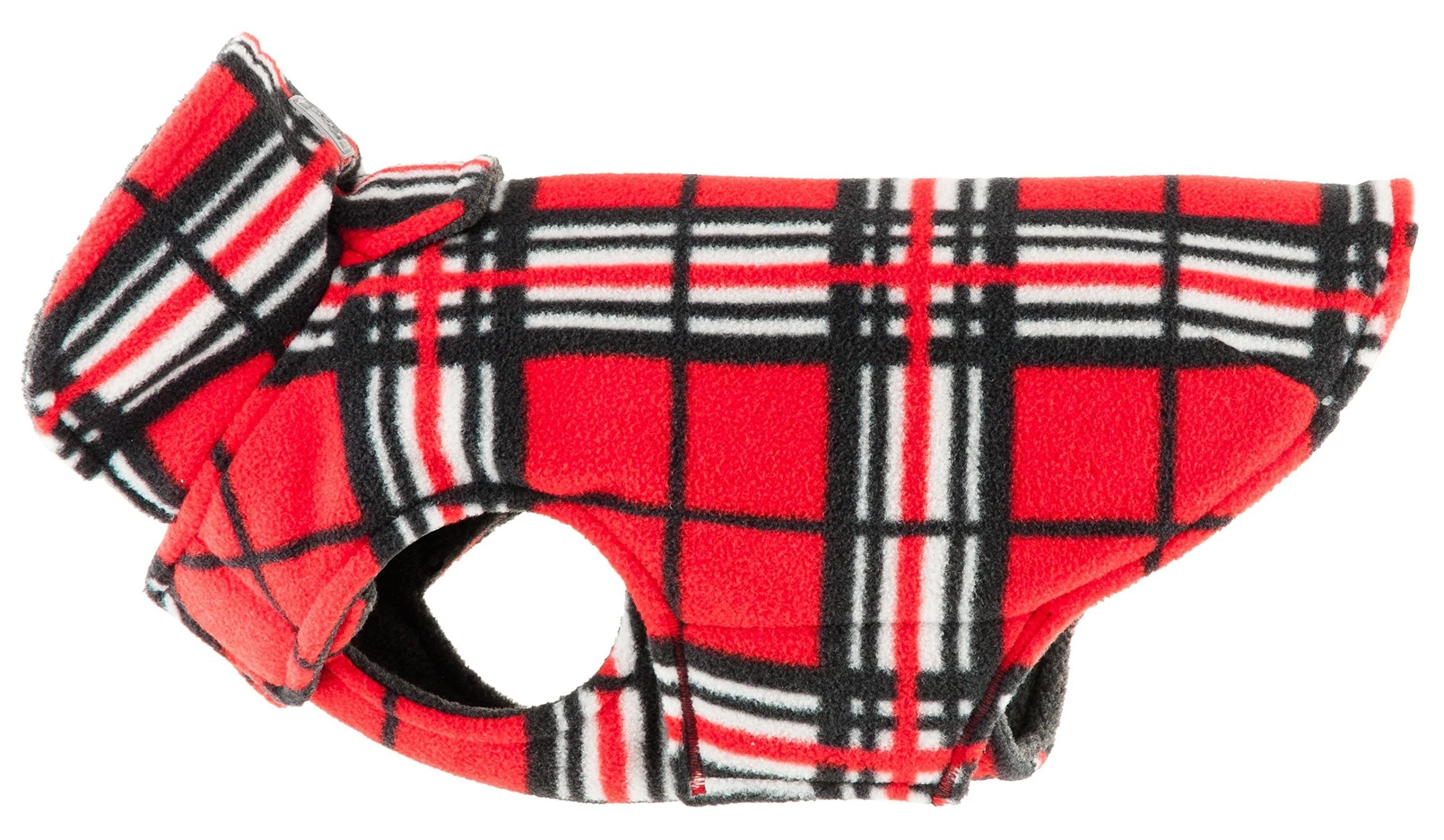 Whistler Winter Fleece Dog Coat Red Tartan Size 20 For Medium Breeds
