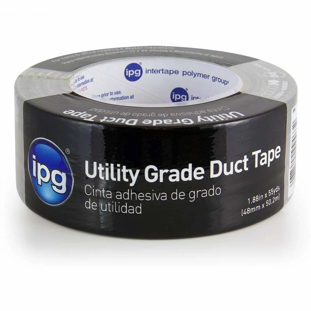IPG Utility Grade Duct Tape 1.88" x 55 yd, Silver (Single Roll)