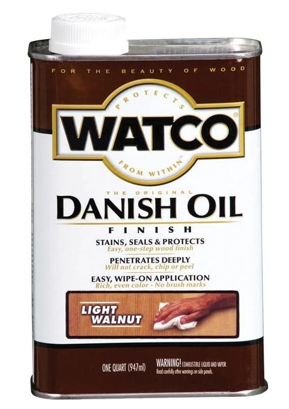 Danish Oil Wood Finish, Light Walnut, 1-Qt.