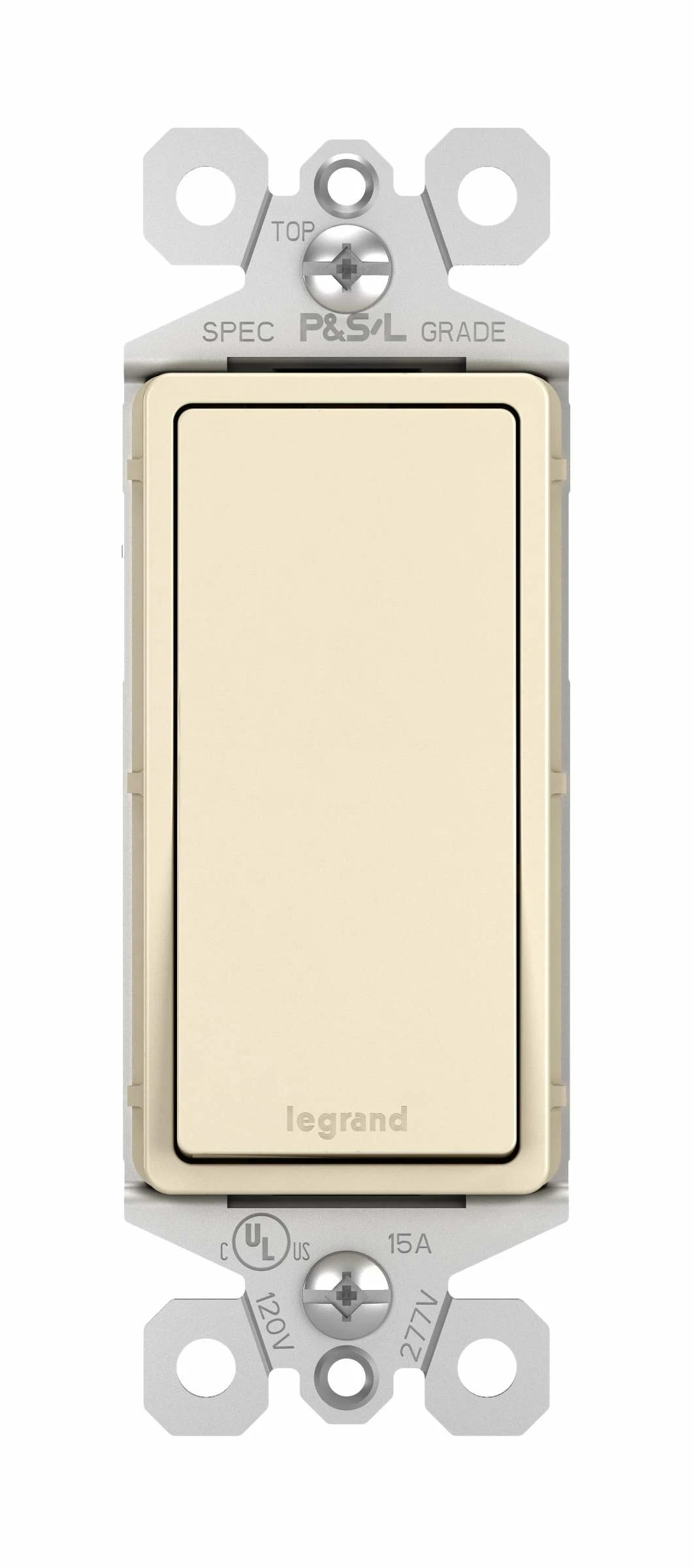 Pass & Seymour 3-Way Decorator Wall Switch, 15A, Light Almond