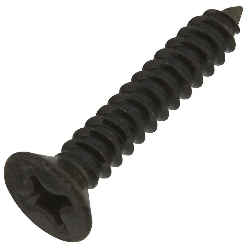 National Hardware N224-386 V286S Wood Screw in Black, 18 pack