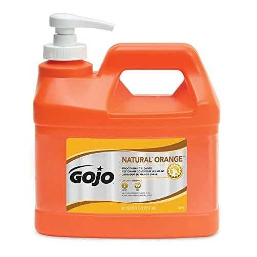 GOJO 1/2 Gallon Bottle White Natural* Orange Citrus Scented Heavy Duty Hand Cleaner