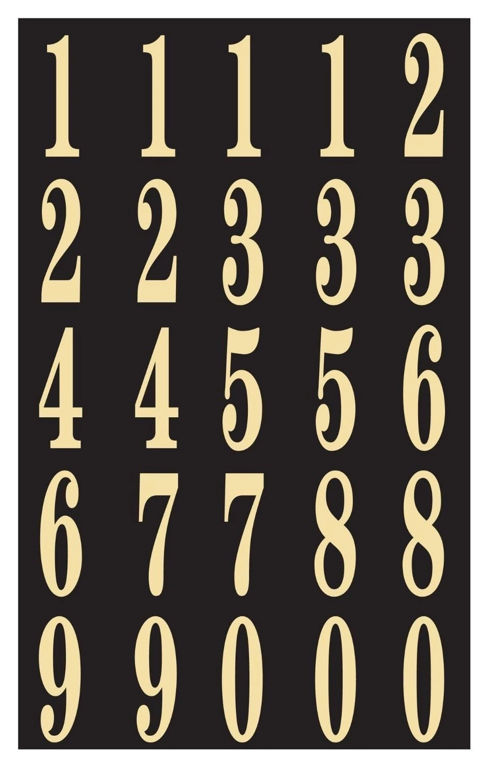 Hy-ko Mylar Numbers 2