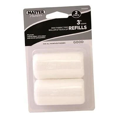 Master Painter 60191tv Select Fabric Trim & Touch-up Refills, 3", 2-Pack