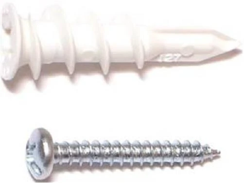 Midwest Fastener 10424 Ancor Self-Drilling Plastic Drywall Anchors with Screws