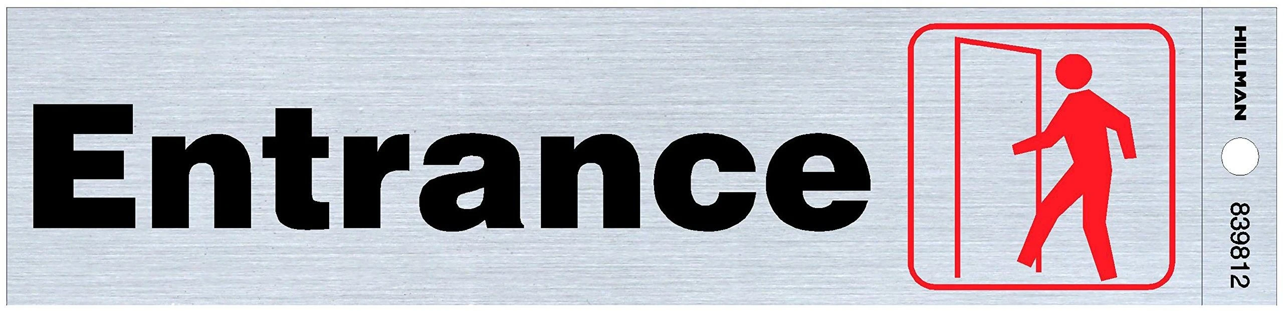 Hillman 839812 Entrance Self-Adhesive Sign (2" x 8")