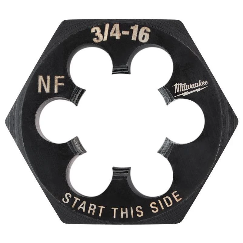 Milwaukee 3/4‑16 Fine Thread Hex Threading Die – HCS