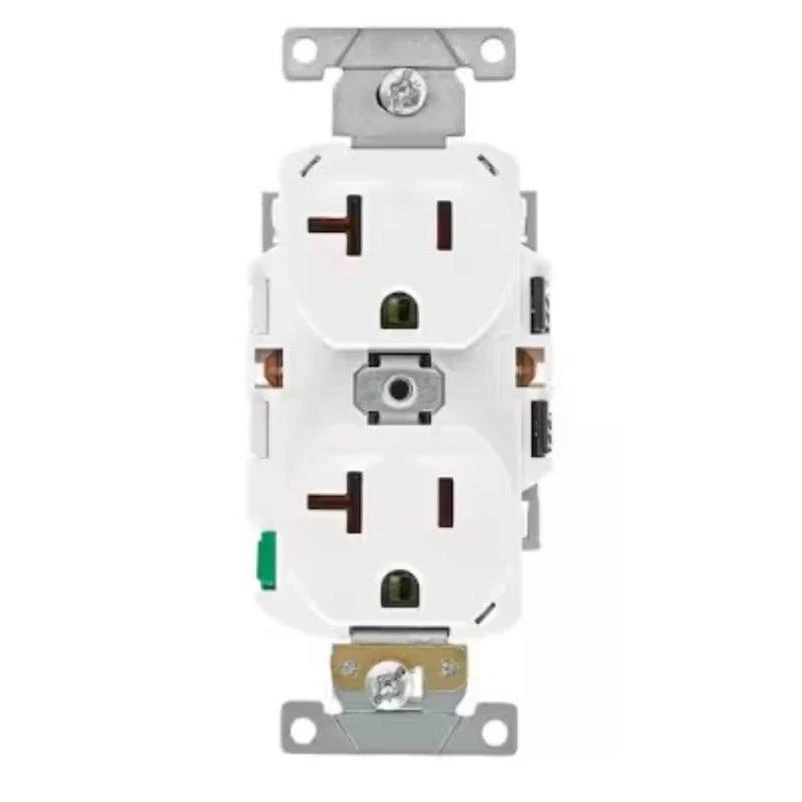 Leviton Lever Edge 20‑Amp White Receptacle – Pack of 1 Leviton Lever Edge 20‑Amp White Receptacle – Pack of 1