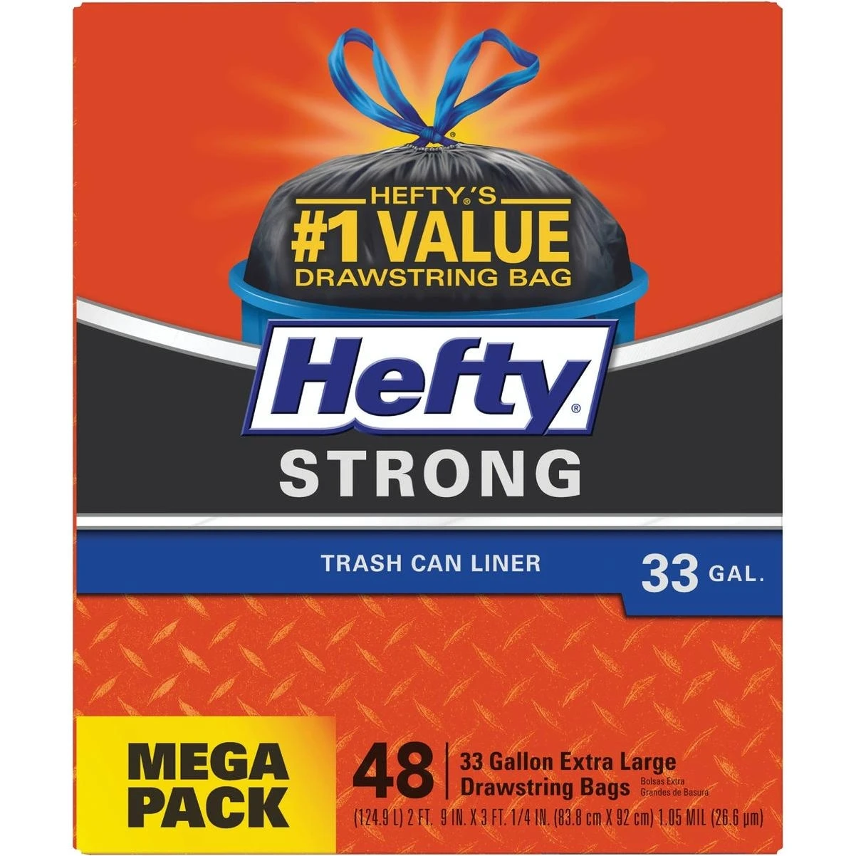 48CT 33GAL Trash Bag E86048