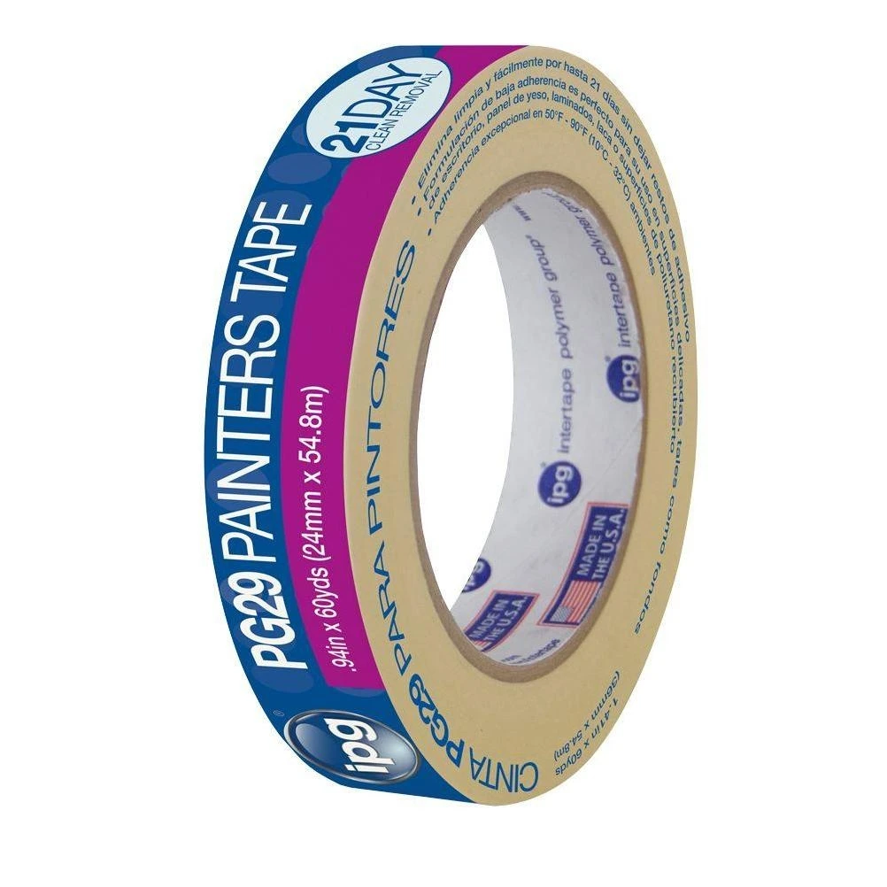 PG29 0.94 in. x 60 yds. Premium Grade Low Tack Masking Tape