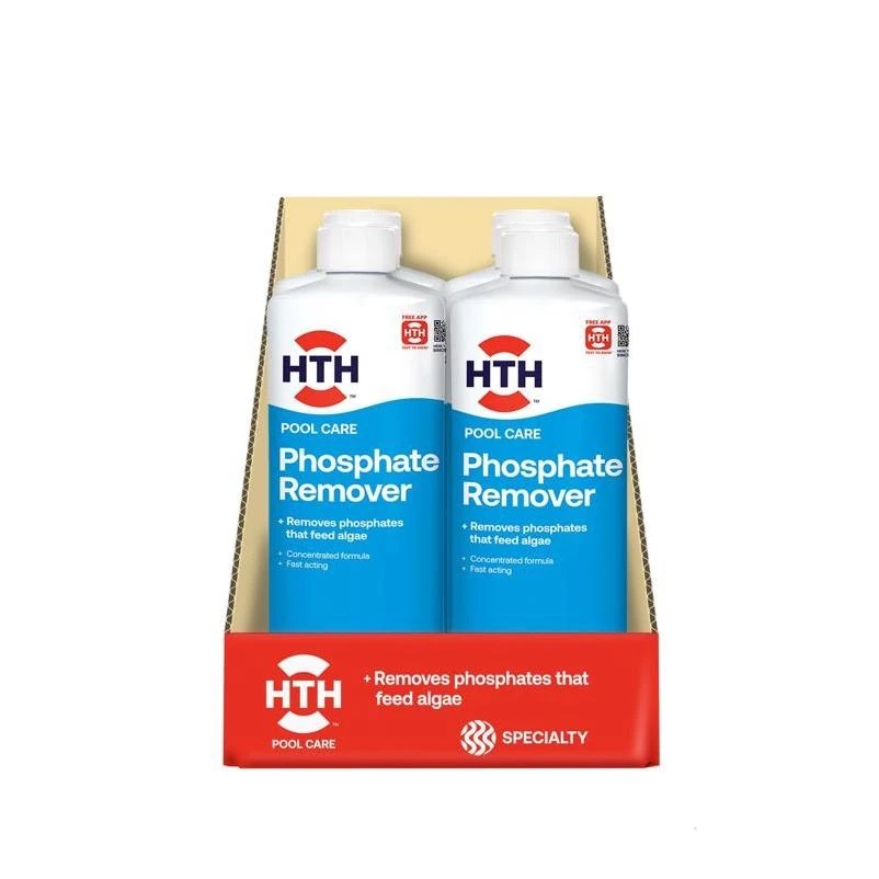 HTH Pool Care Phosphate Remover – 32 oz Liquid Solution for Algae Prevention