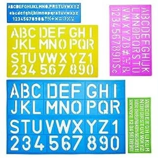 Mr. Pen Letters and Numbers Alphabet Templates  Letter Stencils  Pack of 5