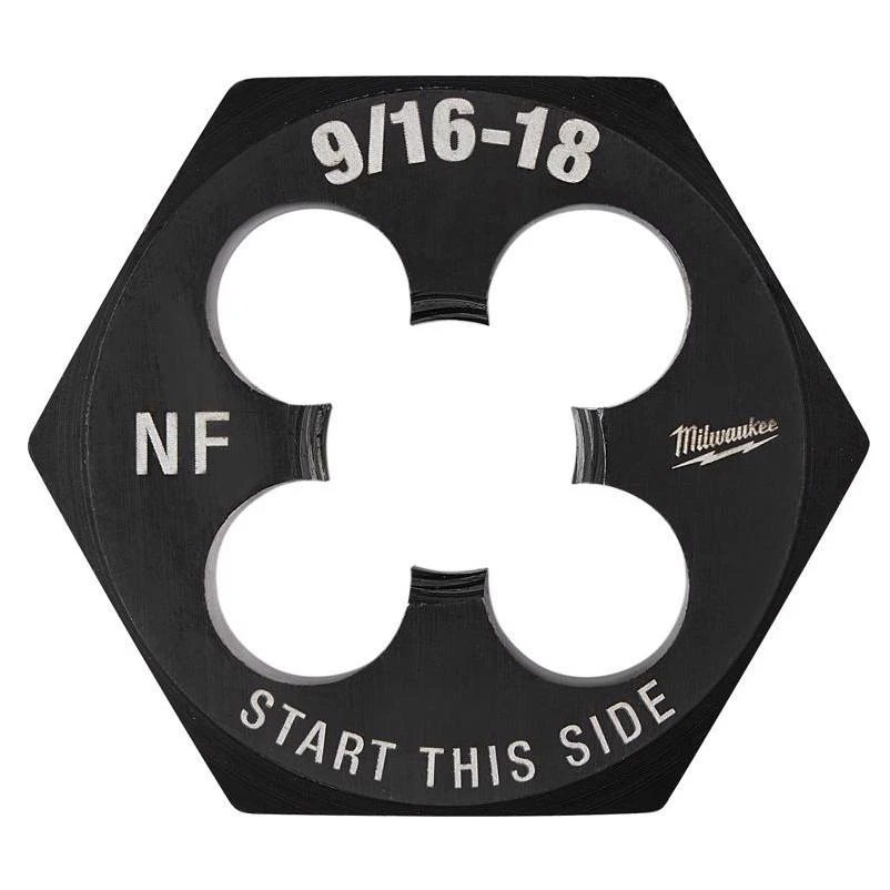 Milwaukee Hex Threading Die 9/16‑18 Fine Thread – Durable HCS Cutting Tool