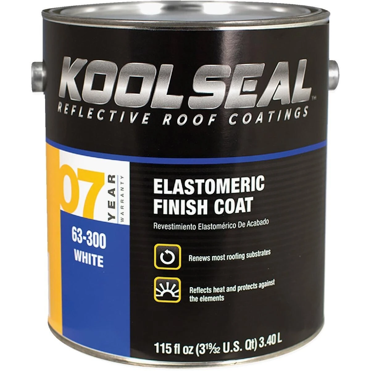 Kool Seal 1 Gal. 7-Year White Acrylic Elastomeric Roof Coating