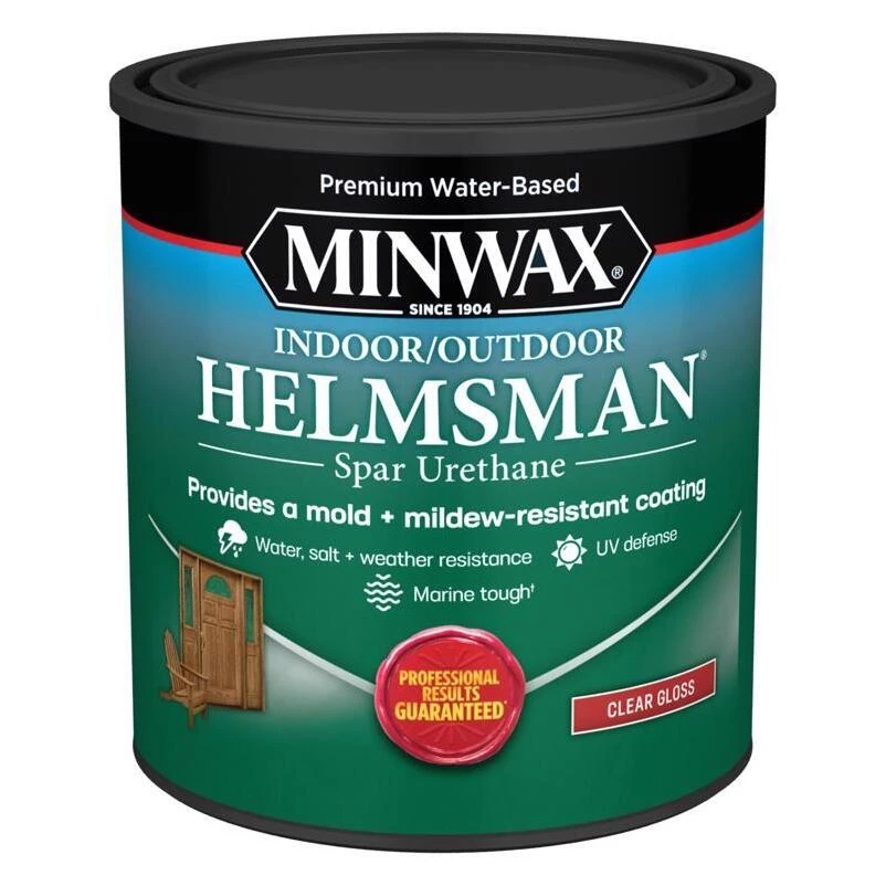 Minwax Helmsman Gloss Clear Water-Based Spar Urethane – 1 Quart
