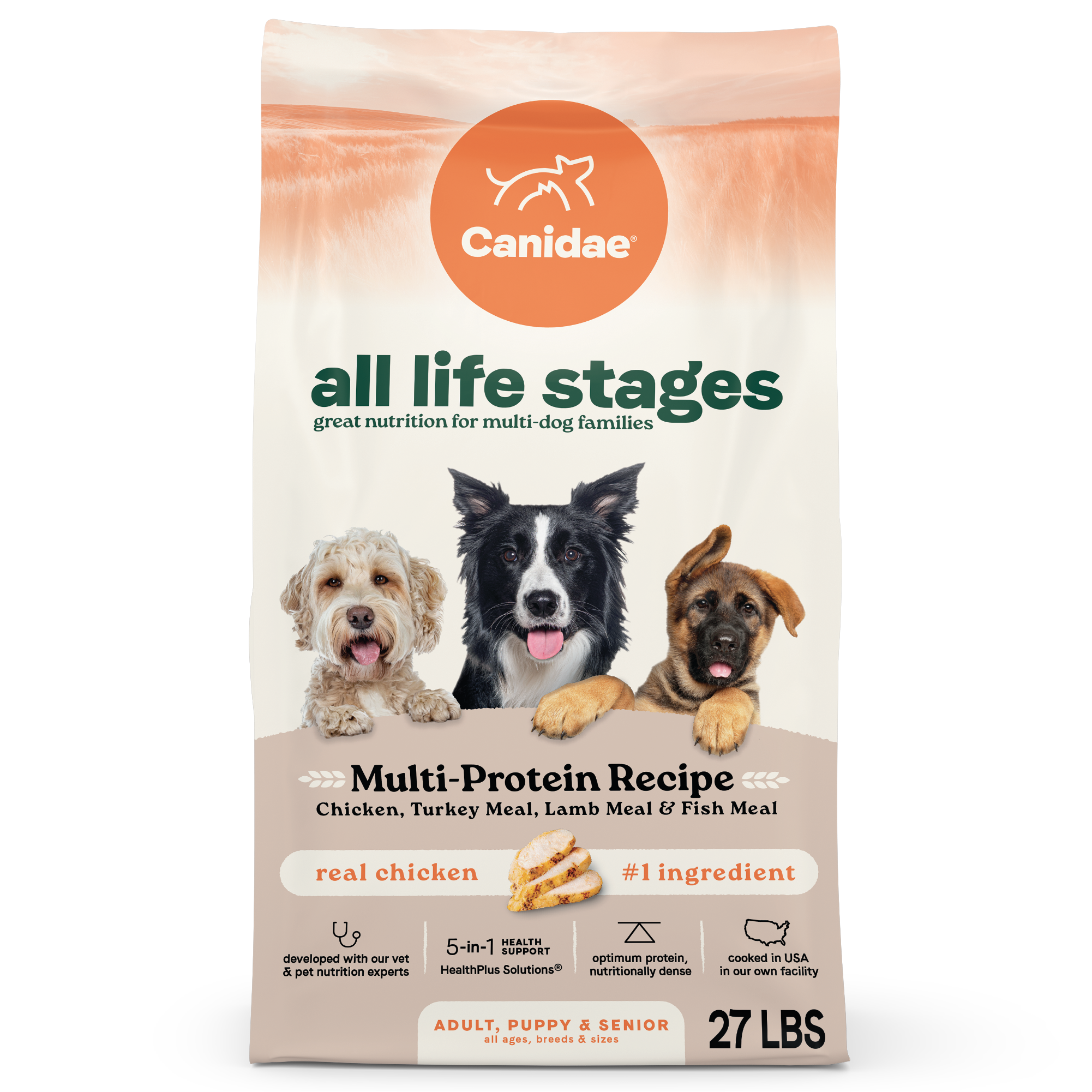 Canidae All Life Stages Dry Dog Food, Multi-Protein Recipe, 27 lbs.