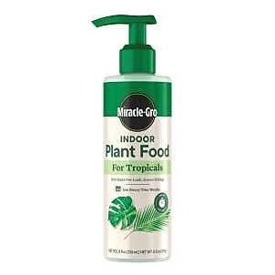 Miracle-Gro Tropical 3421606 Houseplant Food, 8 oz Bottle, Liquid, 1-0.5-1 N-P-K Ratio