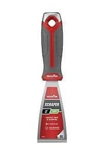 Wooster 8751-2 Stainless Steel Scraper with Stiff 2‑in‑W Blade & Ergonomic Soft‑Grip Handle