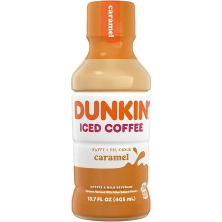 Dunkin Iced Coffee Caramel Bottle 13.7 fl oz