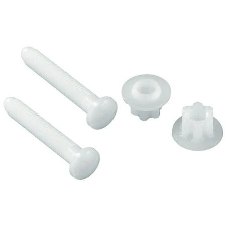 Plastic White Seat Hinge Bolt Set