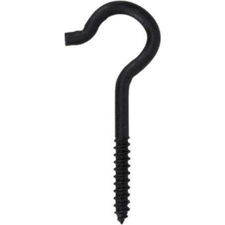 Hillman Builders Hardware 322675 0.263 x 4.43 in. Figure Ceiling Hooks Black