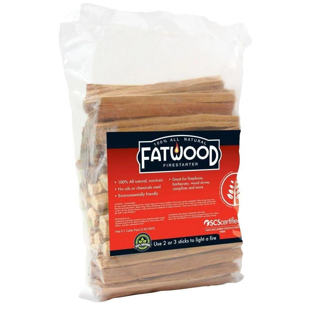 Fatwood - The Original Fire Starter Stick Start Fires with Only 2 Sticks Made from Dead Tree Stumps 4 LB Bag