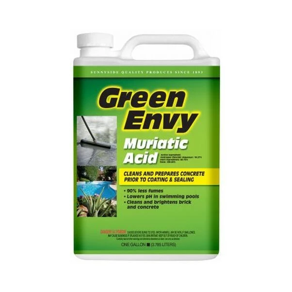 Green Envy Muriatic Acid Replacement - Cleans & Preps Concrete, 1 Gallon