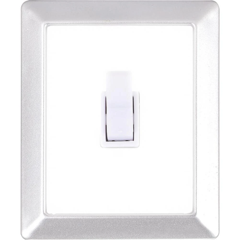 Pinegreen Lighting CL-SWL100N Brushed Nickel 100 Lumens Battery Powered Switch Light- 3AAA