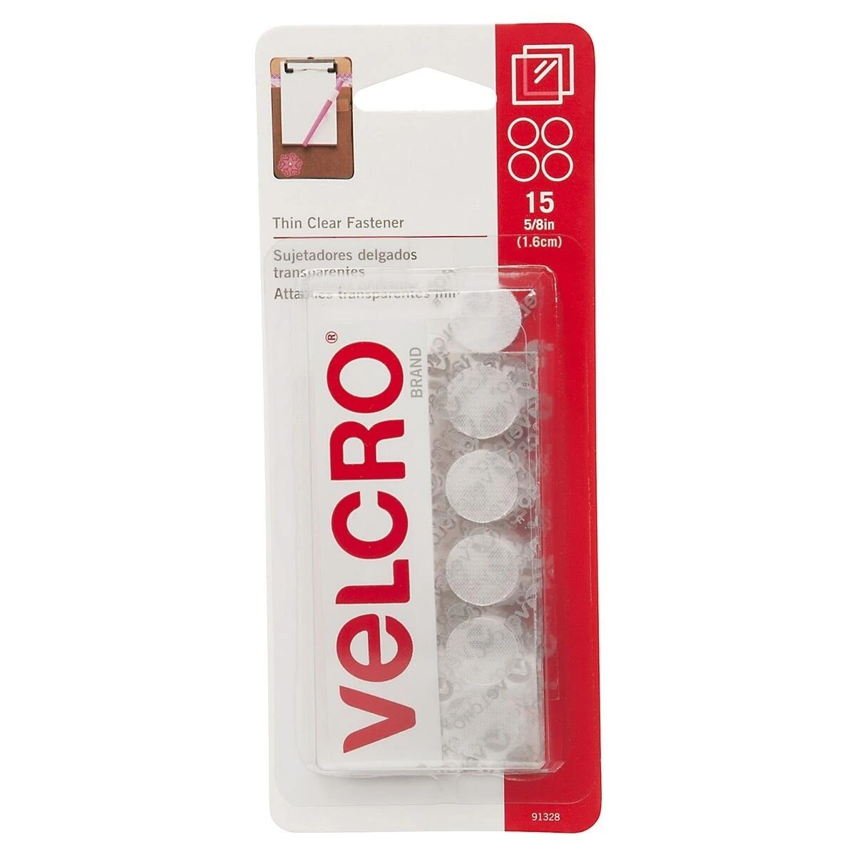 VELCRO Brand 91328 Hook and Loop Fastener, Clear VELCRO Brand 91328 Hook and Loop Fastener, Clear