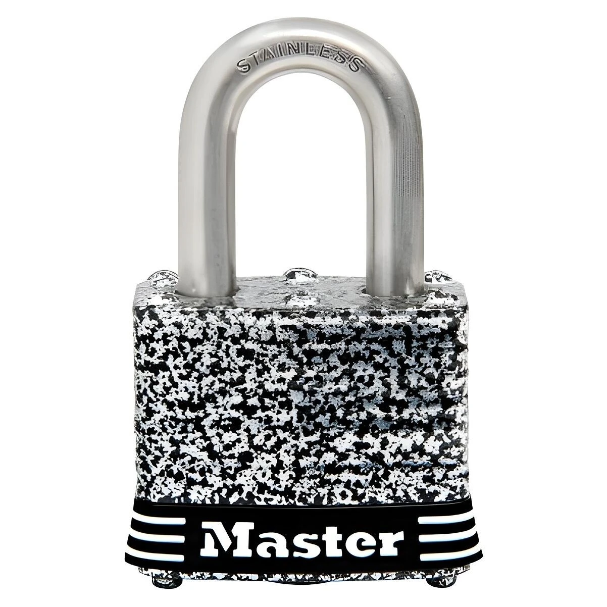 Master Lock 3SSKADHC Weatherproof Laminated Keyed Padlock, Stainless Steel, 1.5-In.