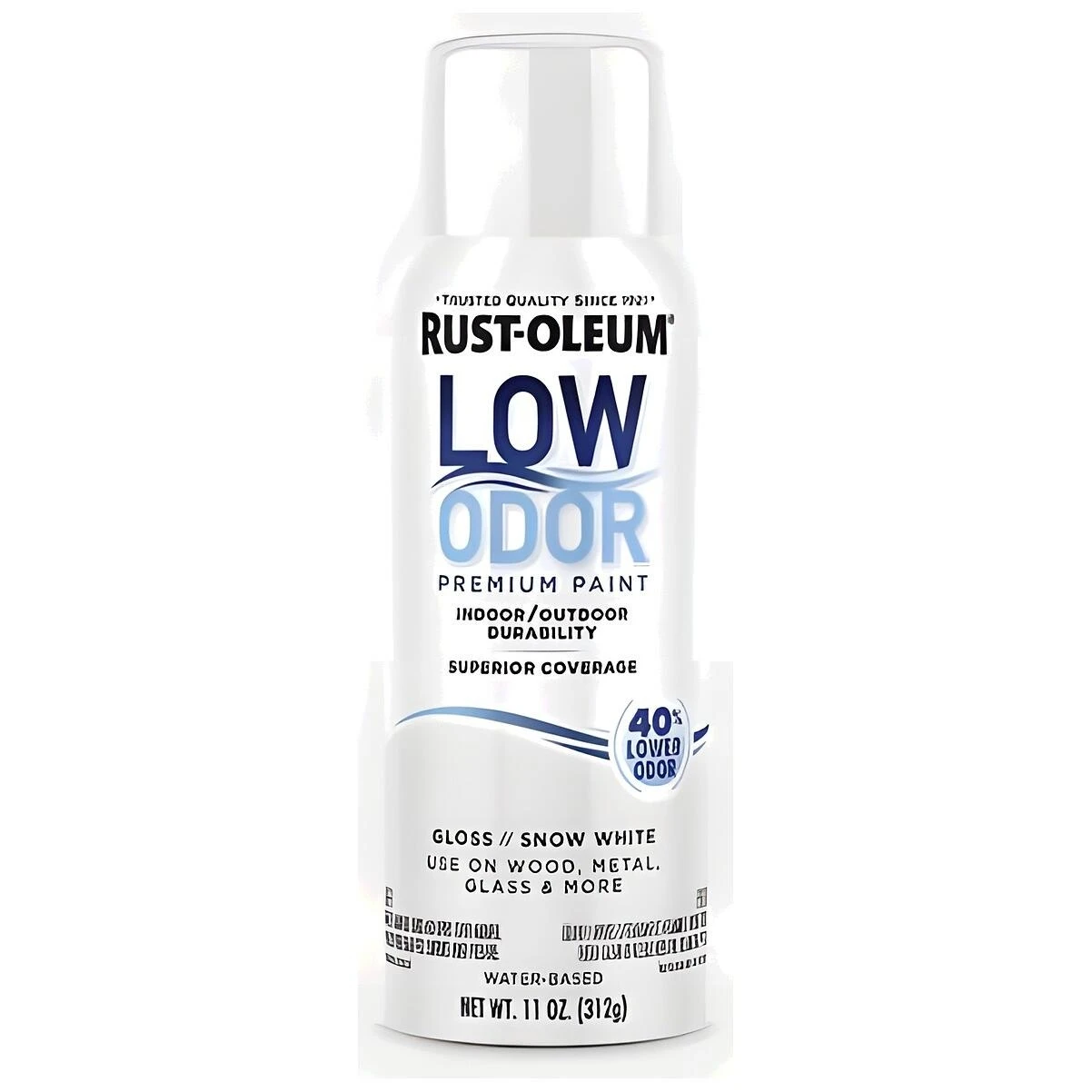 Rust-Oleum Snow White 11 oz Low‑Odor Water‑Based Gloss Spray Paint