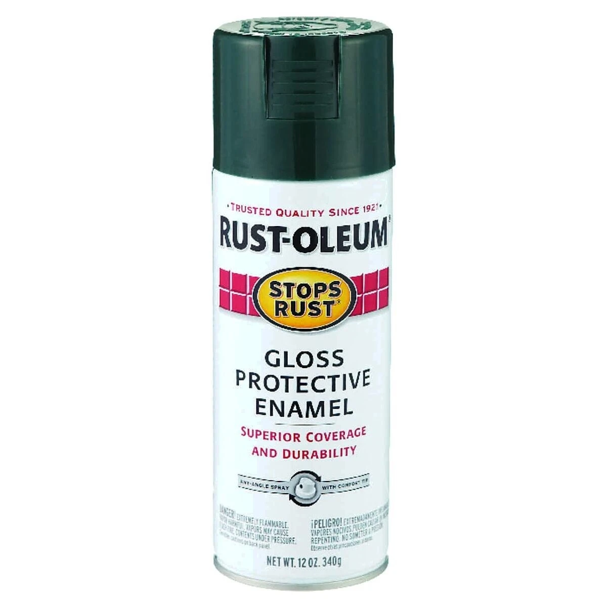 Rust-Oleum 7733830 Stops Rust Spray Enamel, Dark Hunter Green Gloss, 12 Oz