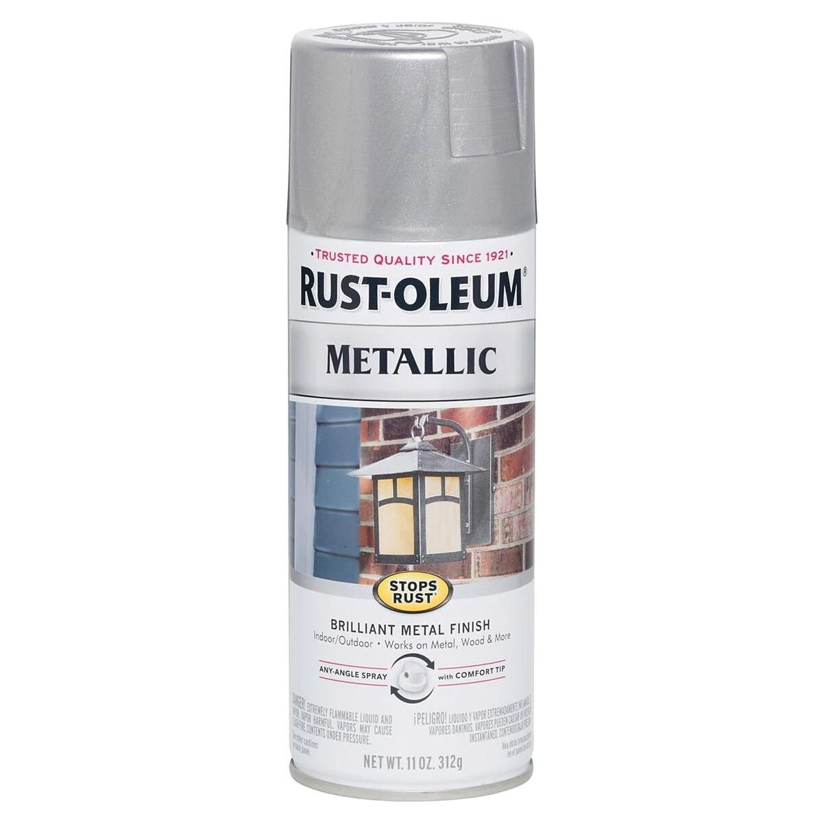 Rust-Oleum 7271830 Stops Rust Metallic Spray Paint, Silver, 11 Oz.