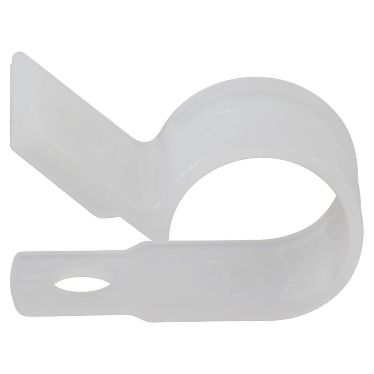 Cable Clamps, White Plastic, 3/8-In. I.D., 15-Pk.