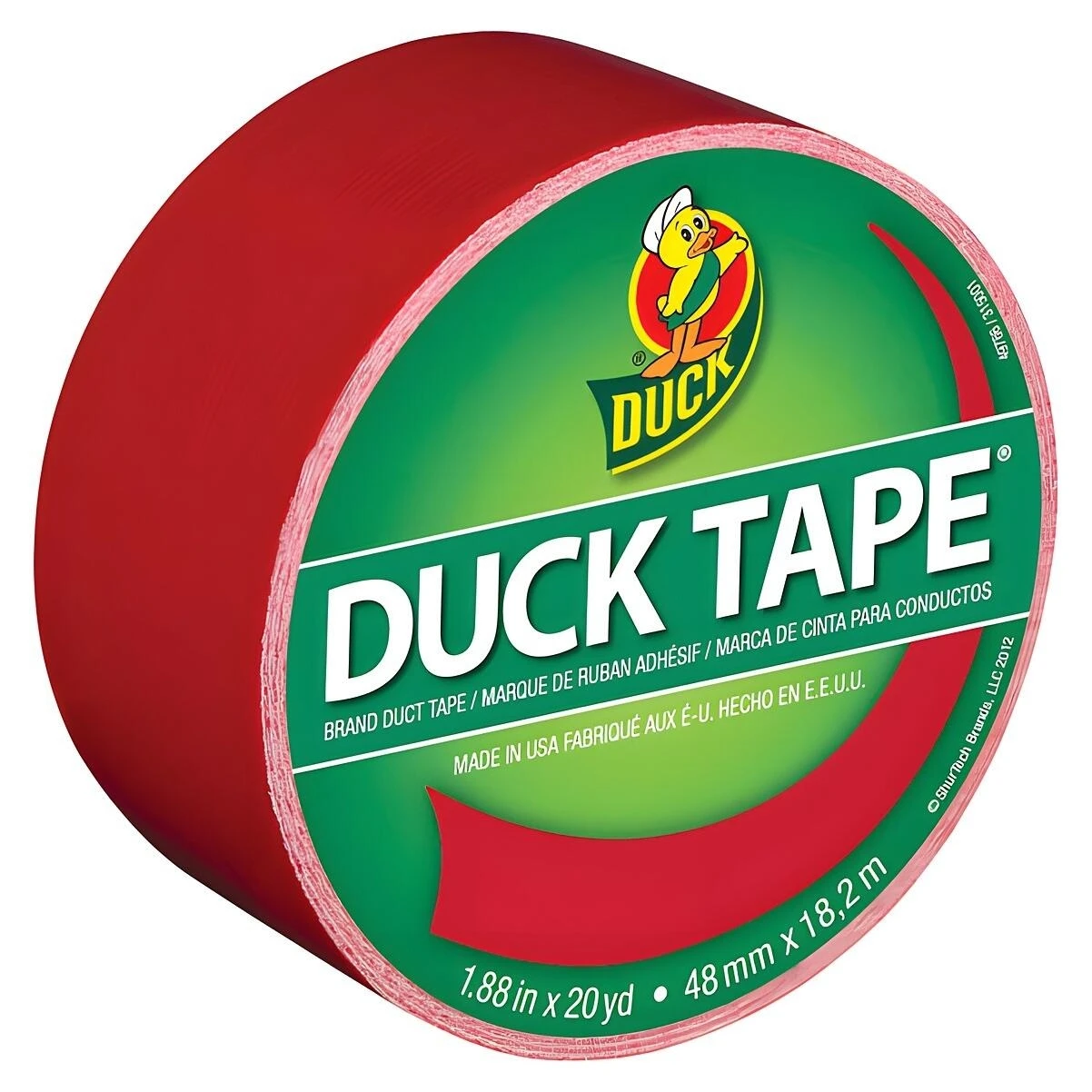 Duck Brand 1265014 Duct Tape, Red, 1.88 In. X 20 Yd.