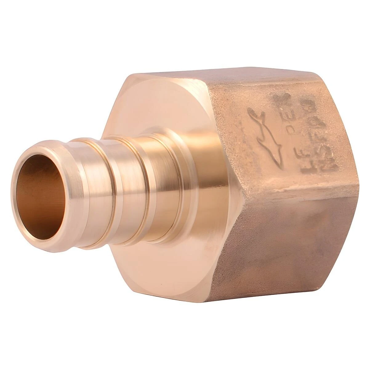 SharkBite UC072LFA10 Pipe Adapter, 1/2 in, Barb x FNPT, PEX-B, Brass, 80 to 160 psi Pressure