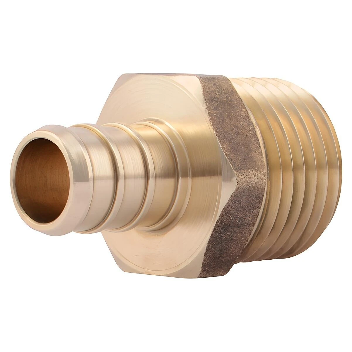 SharkBite UC120LFA10 Pipe Adapter, 1/2 in, MNPT, PEX-B, Brass, 80 to 160 psi Pressure