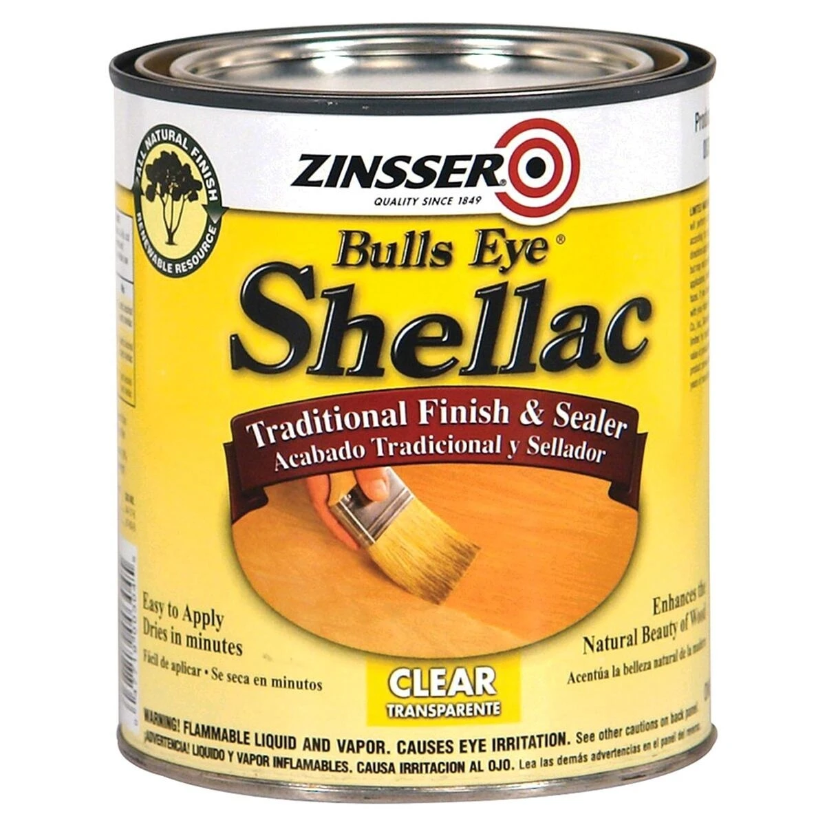 Zinsser 304H Bulls Eye Clear Shellac, 1 Qt.