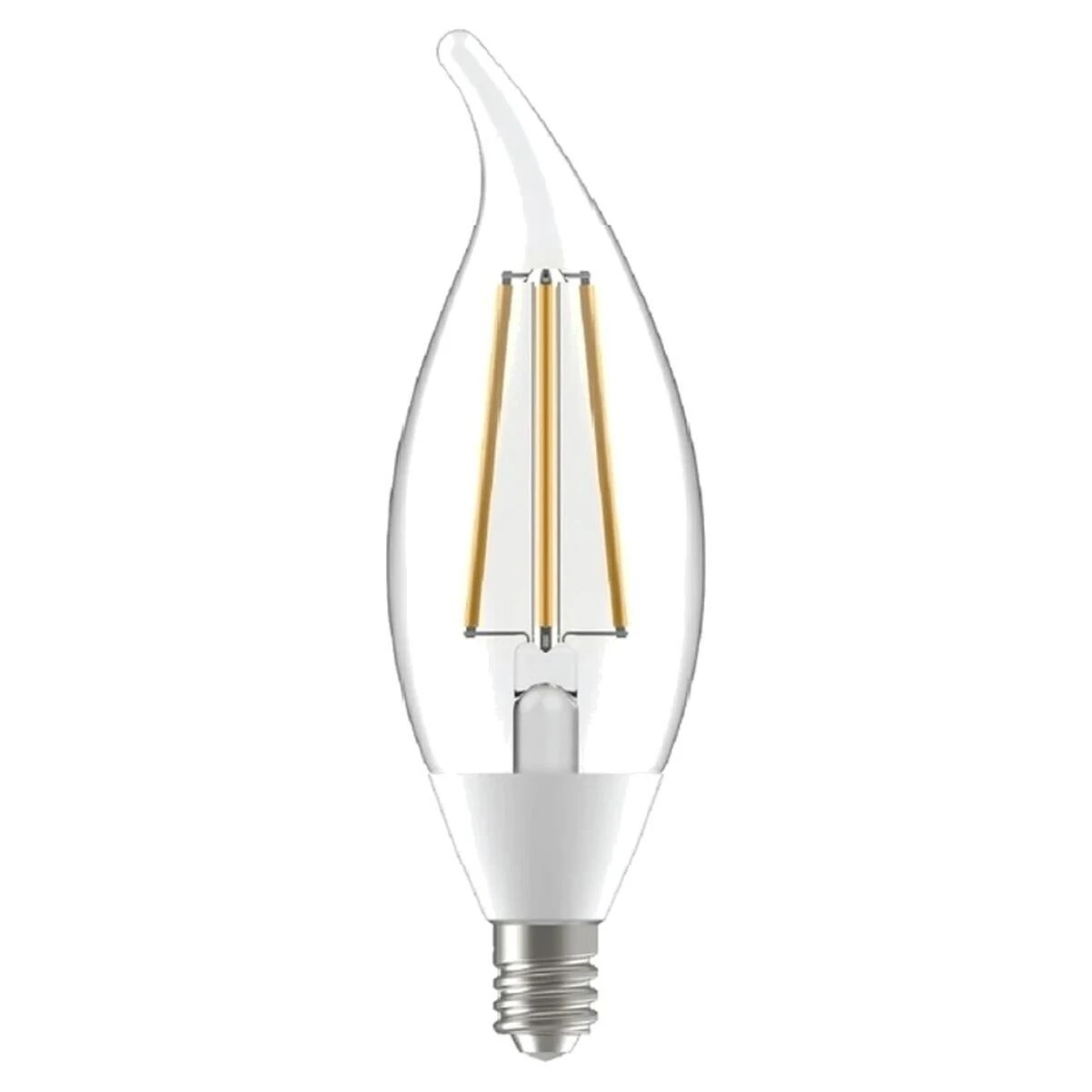 GE LED+ 93121492 Dusk To Dawn Light Bulb, CAC Lamp, 60 W Equivalent, Candelabra (E12) Lamp Base, Non-Dimmable, Clear